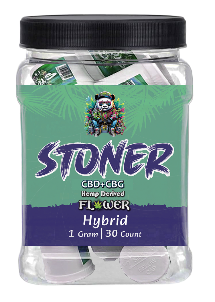 Stoner CBD+CBG 1g 30 Count Flower Jar Sativa